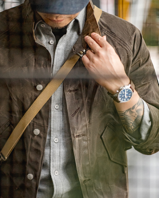 アスペン ワックス加工ハンティングジャケット 1065