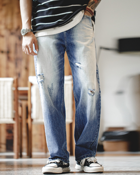 ミンデン ダメージデニムジーンズ 1083