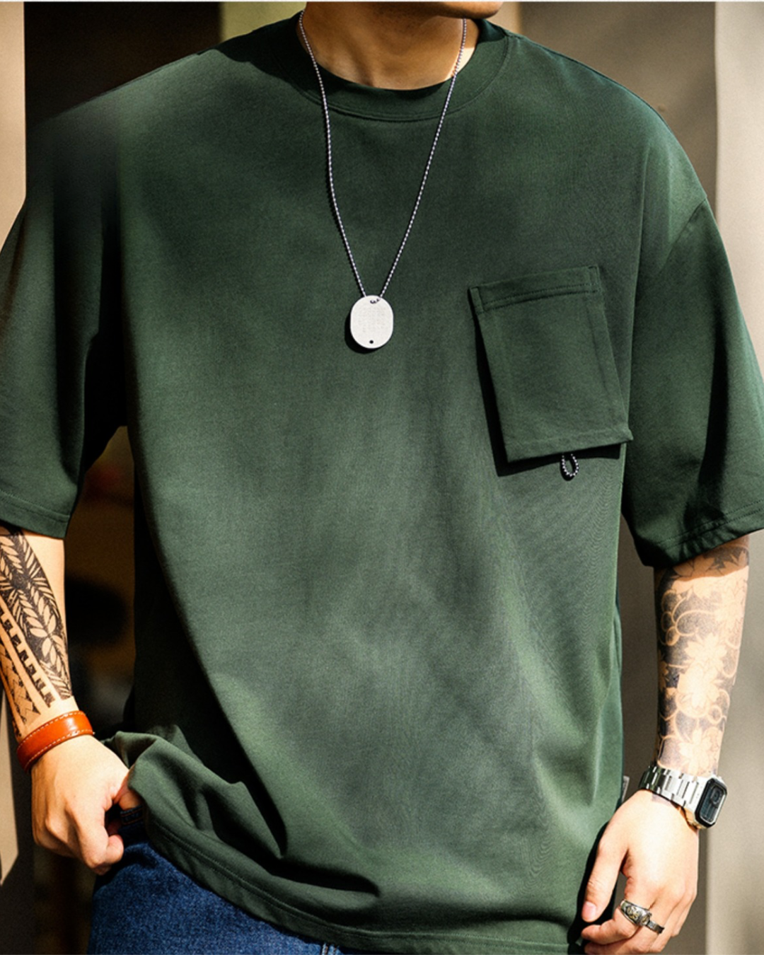 ドレイパー ポケット付きクルーネックTシャツ 1670