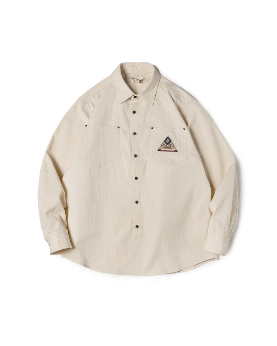 アグネス パッチワークポケット付きレイヤードシャツ 1179