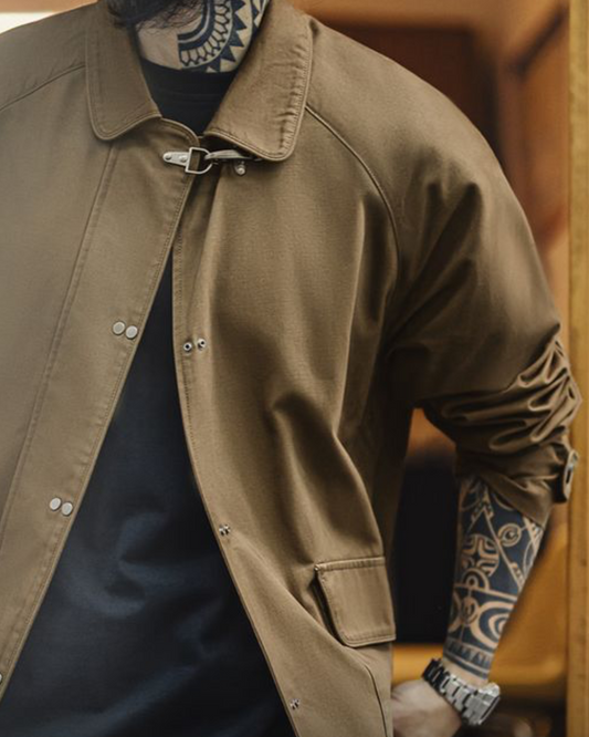 ヒントン バックル付きキャンバスワークジャケット 1182