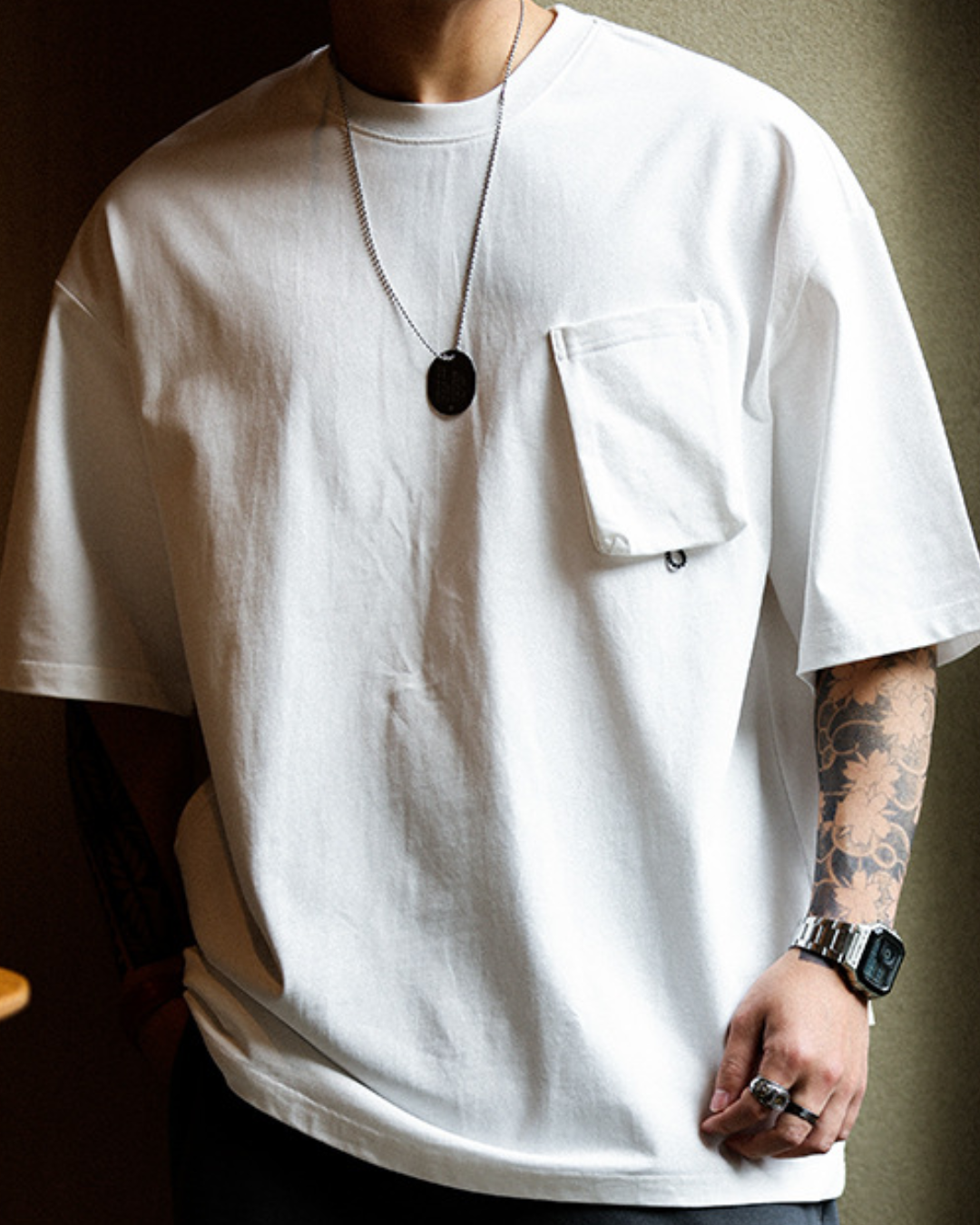 ドレイパー ポケット付きクルーネックTシャツ 1670