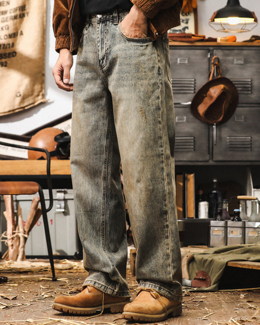 ホッジス ビンテージ加工デニムパンツ 1236