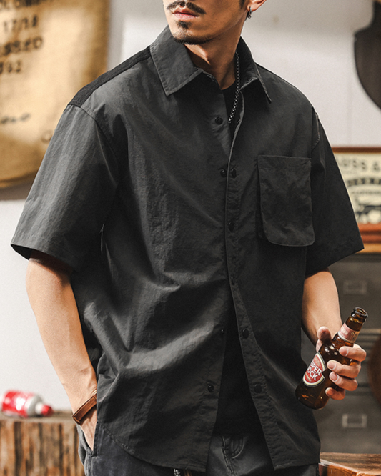 エイムズ ツートンハーフスリーブワークシャツ 1654