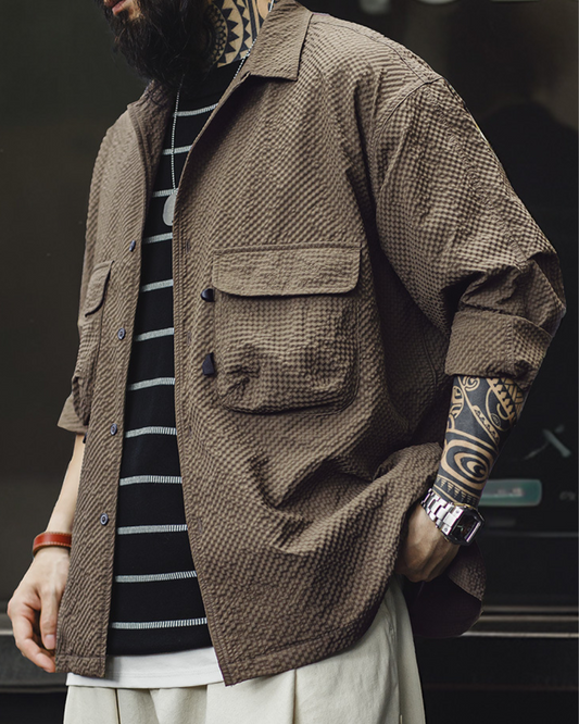 スペンサー キューバカラー ノンアイロンシャツ 1342