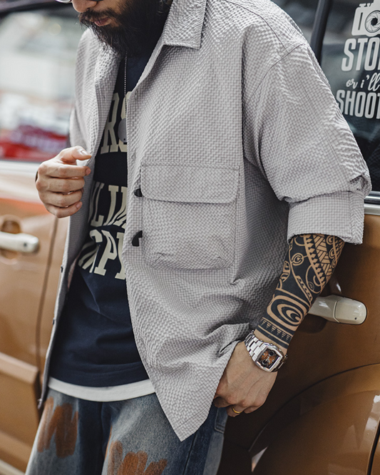 スペンサー キューバカラー ノンアイロンシャツ 1342