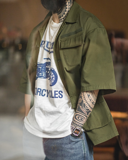 モレンシ 4ポケット ハーフスリーブワークシャツ 1346