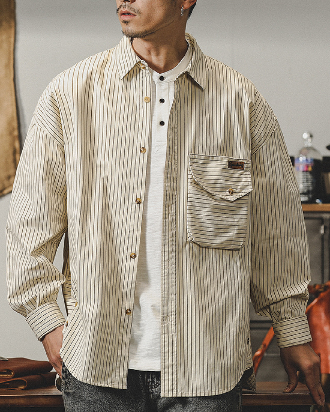 ワシントン ストライプシャツ 1391