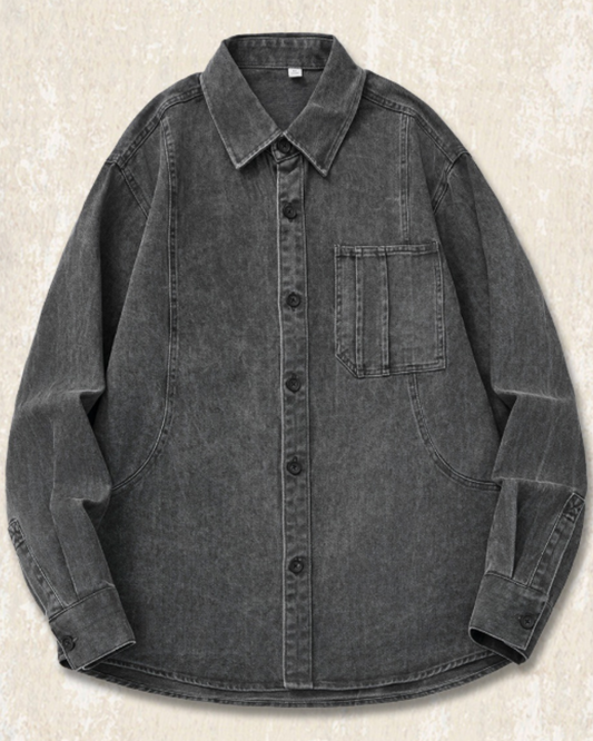 アシュランド プリーツポケットワークツイルシャツ 2203