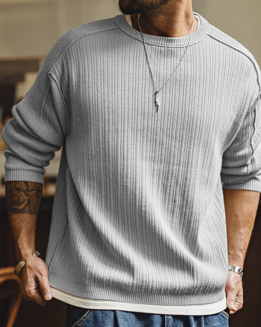 アントニア クルーネックルーズフィットリブニット 2188