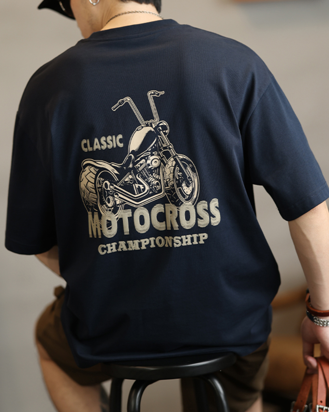 キャボット バイクプリントTシャツ 1641