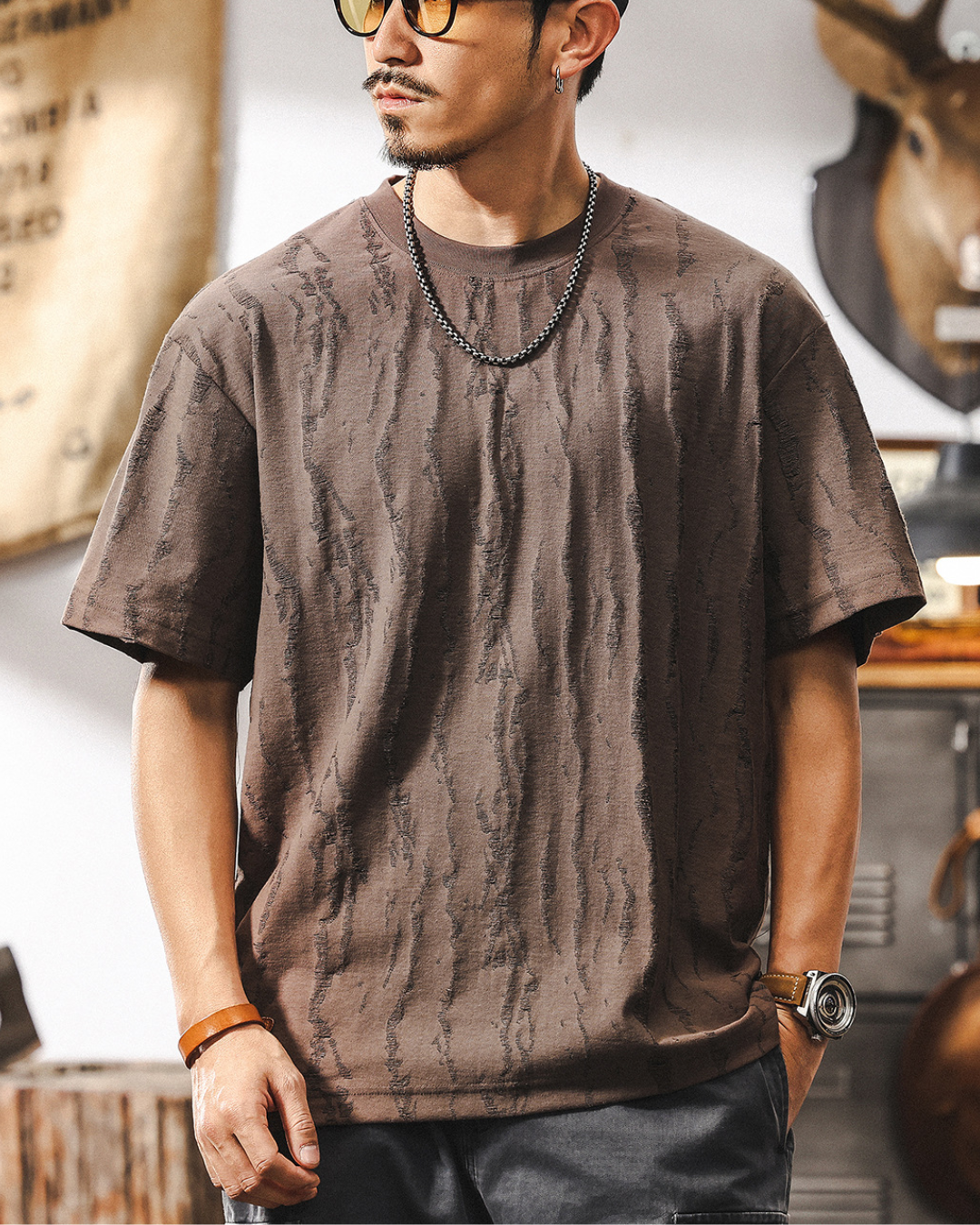 ケイズビル ジャガードハーフスリーブTシャツ 1530