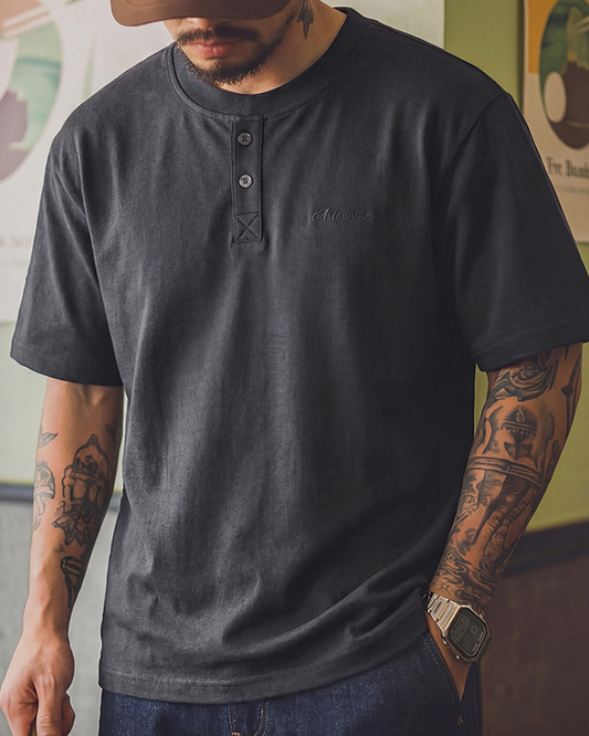 ヤキマ ベーシックヘンリーネックTシャツ 2659