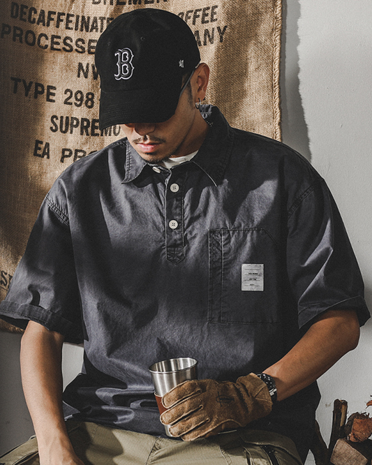 ポータレス ポロカラーワークシャツ 1434