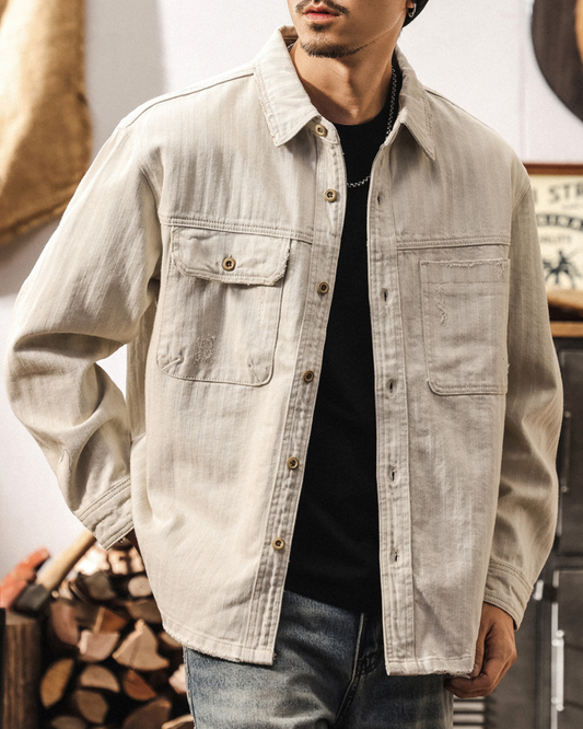 ジャッキー レトロヘリンボーンデニムシャツ 2161