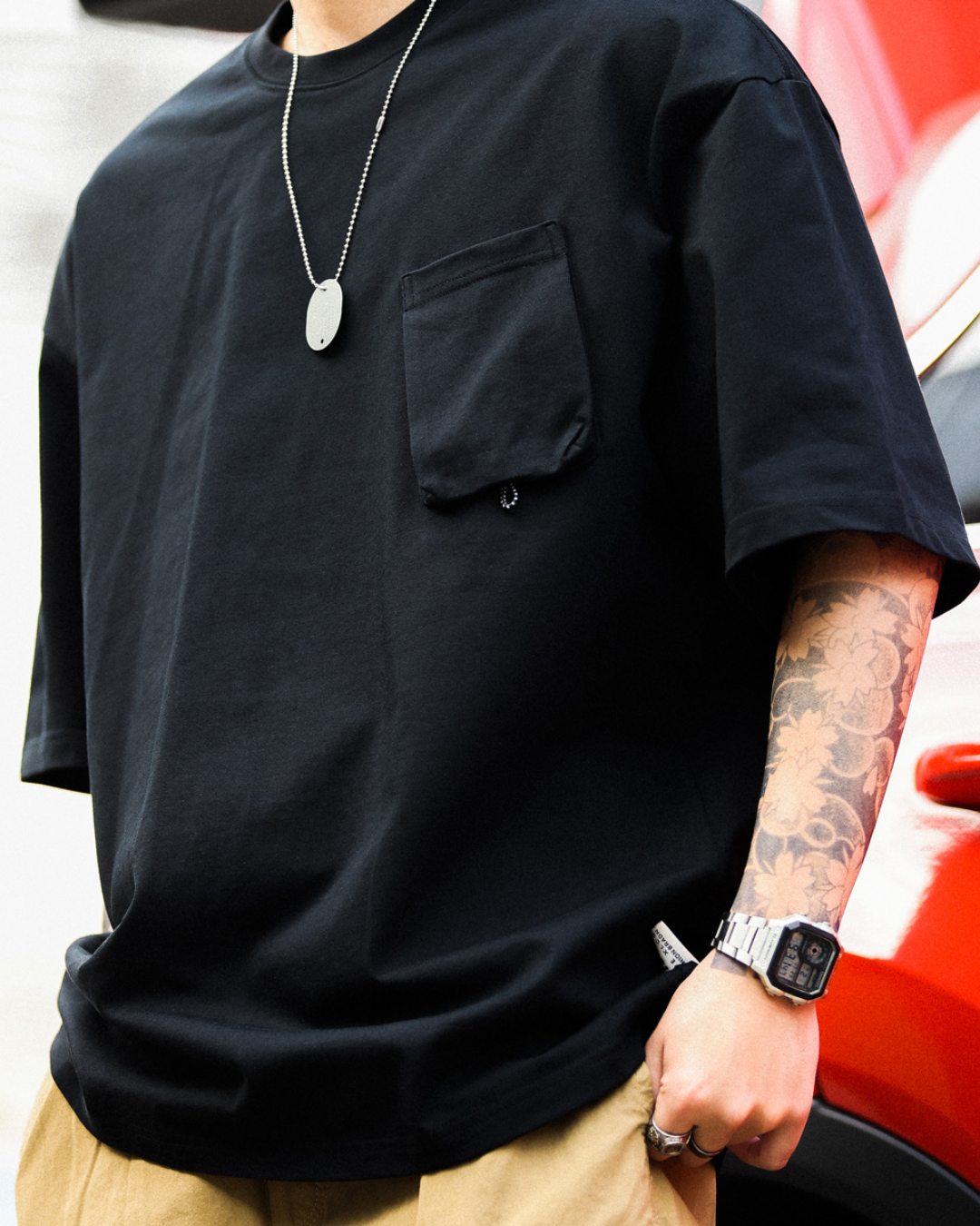 ドレイパー ポケット付きクルーネックTシャツ 1670