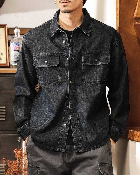 エノーラ インディゴブルーデニムシャツジャケット 2107