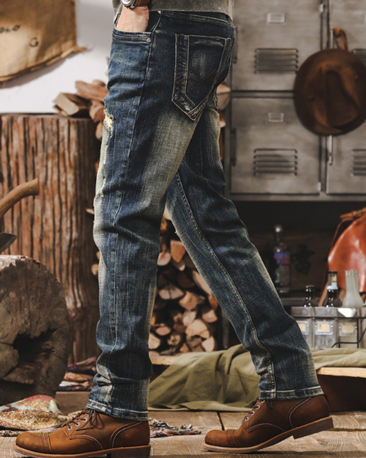 イーストン スクラッチダメージストレートデニム 1935