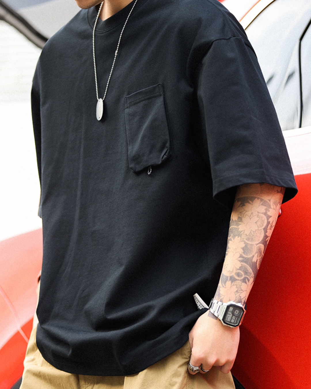 ドレイパー ポケット付きクルーネックTシャツ 1670