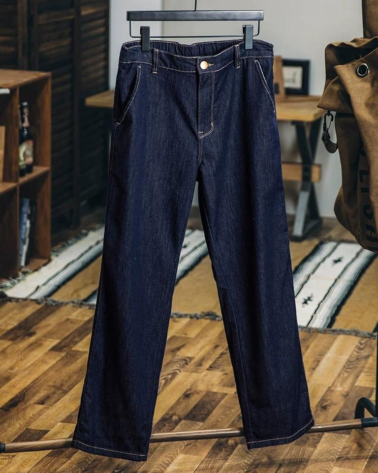 グロートン ルーズストレートバックステッチジーンズ 2442