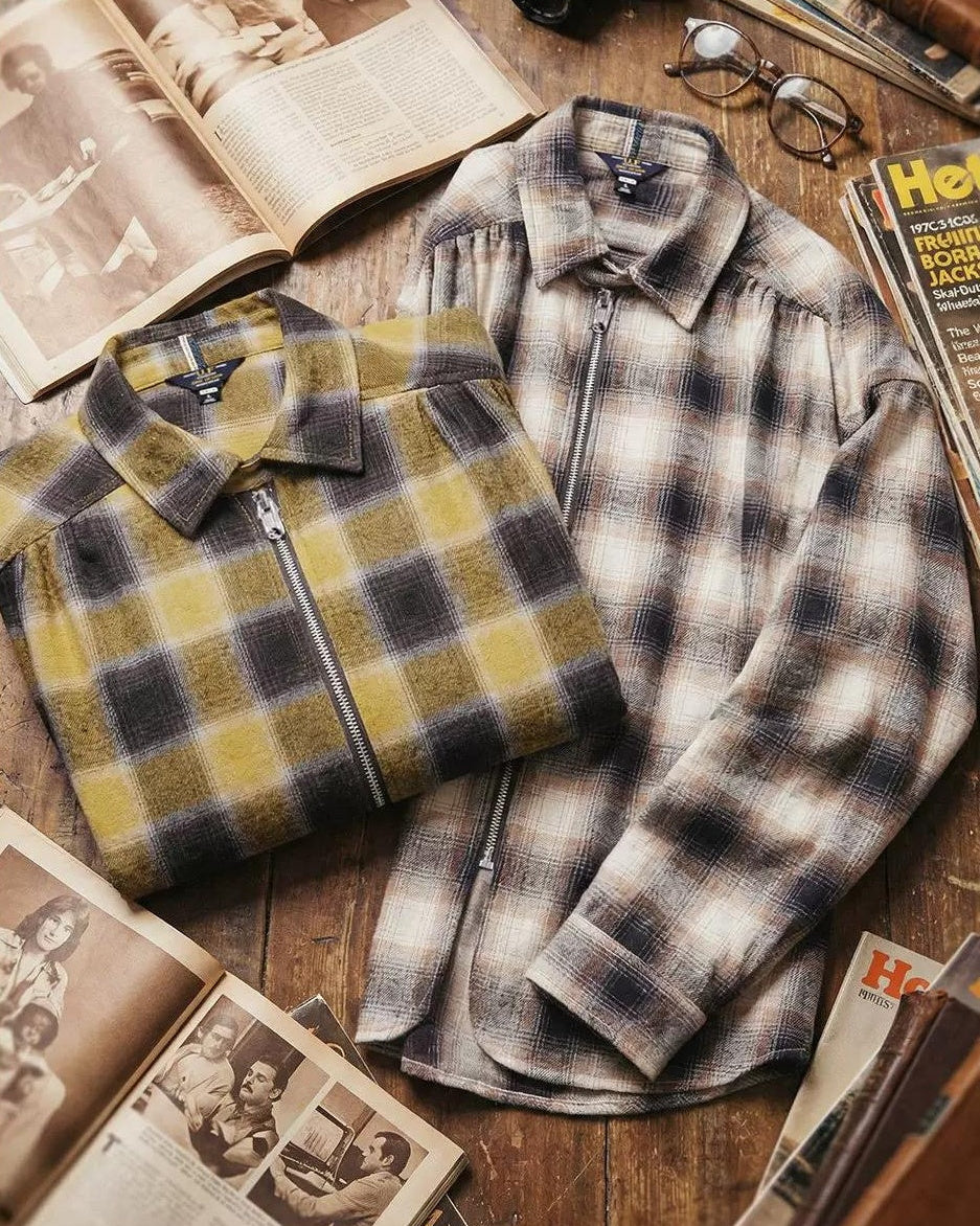 ブルッキングズ レトロチェックジップシャツジャケット 2456