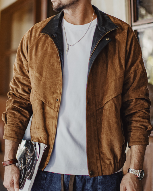 スエードタッチ切り替えジャケット 2237