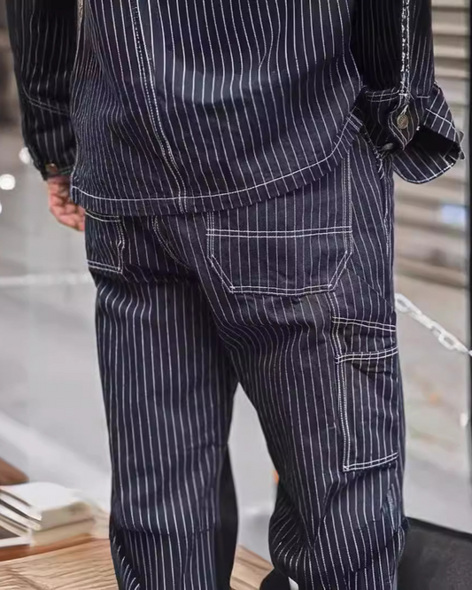 ベルビュー ピンストライプワークパンツ 1678