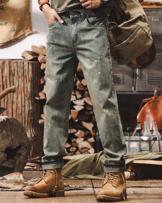 ショアライン イエローマッドダメージジーンズ 1930