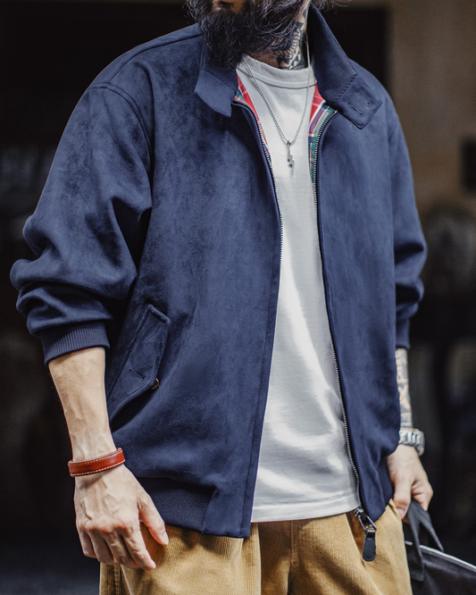 エイプリル スエードタッチスタンドカラージャケット 2187