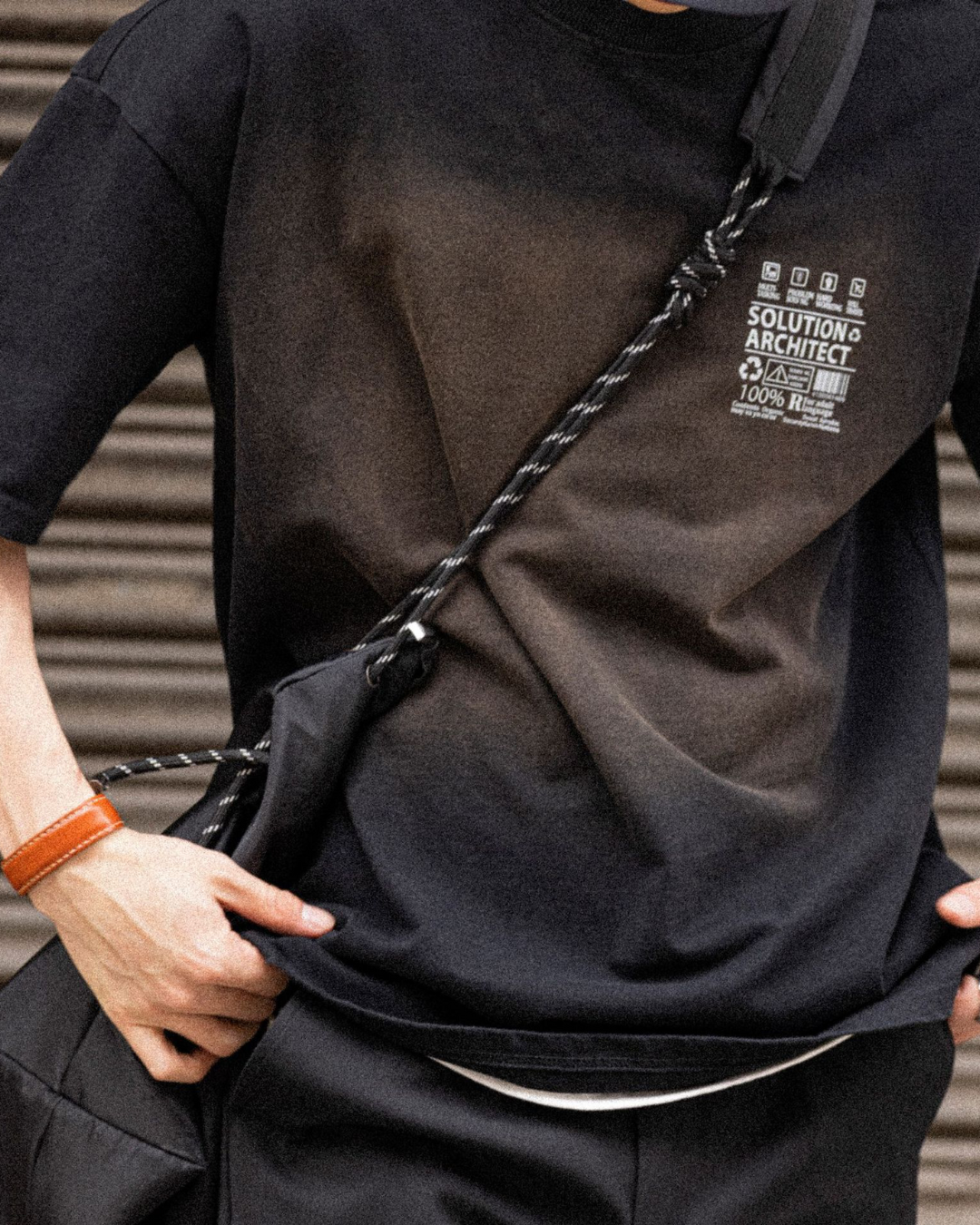 パイブラフ ウォッシュドバックプリントTシャツ 1675