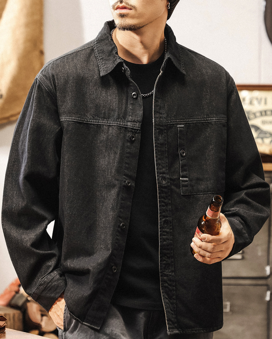エステル ブラックデニムシャツ 2111