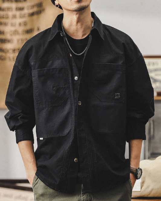 ジェマ バイカラーワークシャツ 2130