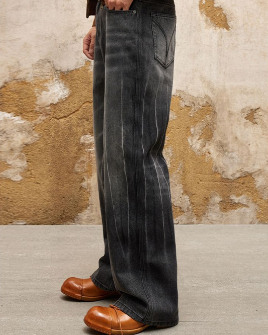 アモン ウォッシュドデニムパンツ 1591