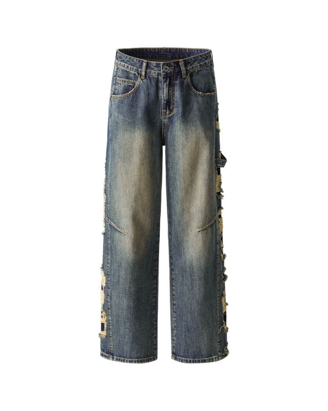 バーリー サイドリップドダメージジーンズ 1621