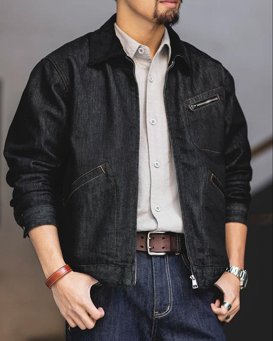 カンバーランド スプレッドカラーワークデニムブルゾン 2492