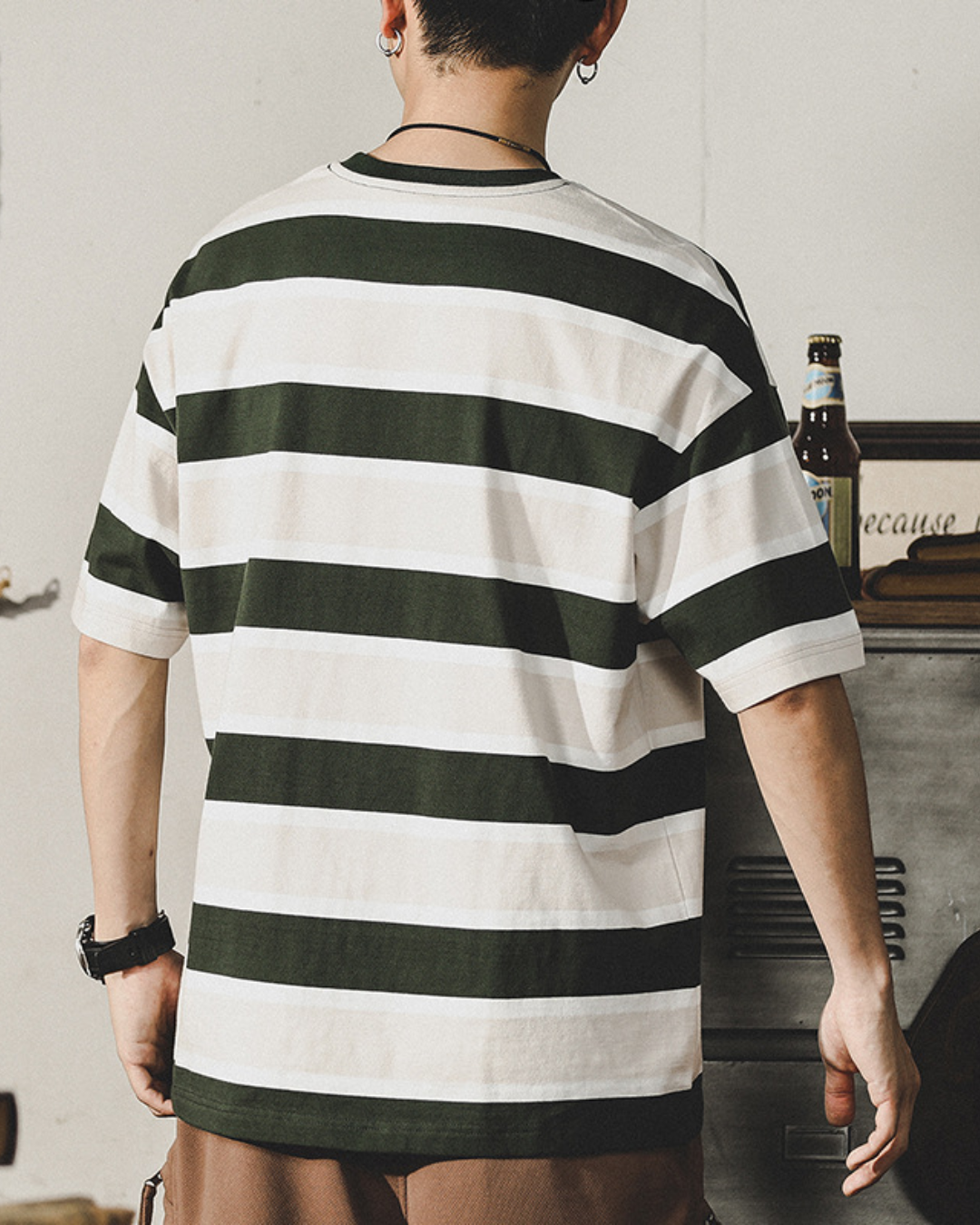 バウンティフル コントラストストライプTシャツ 1631