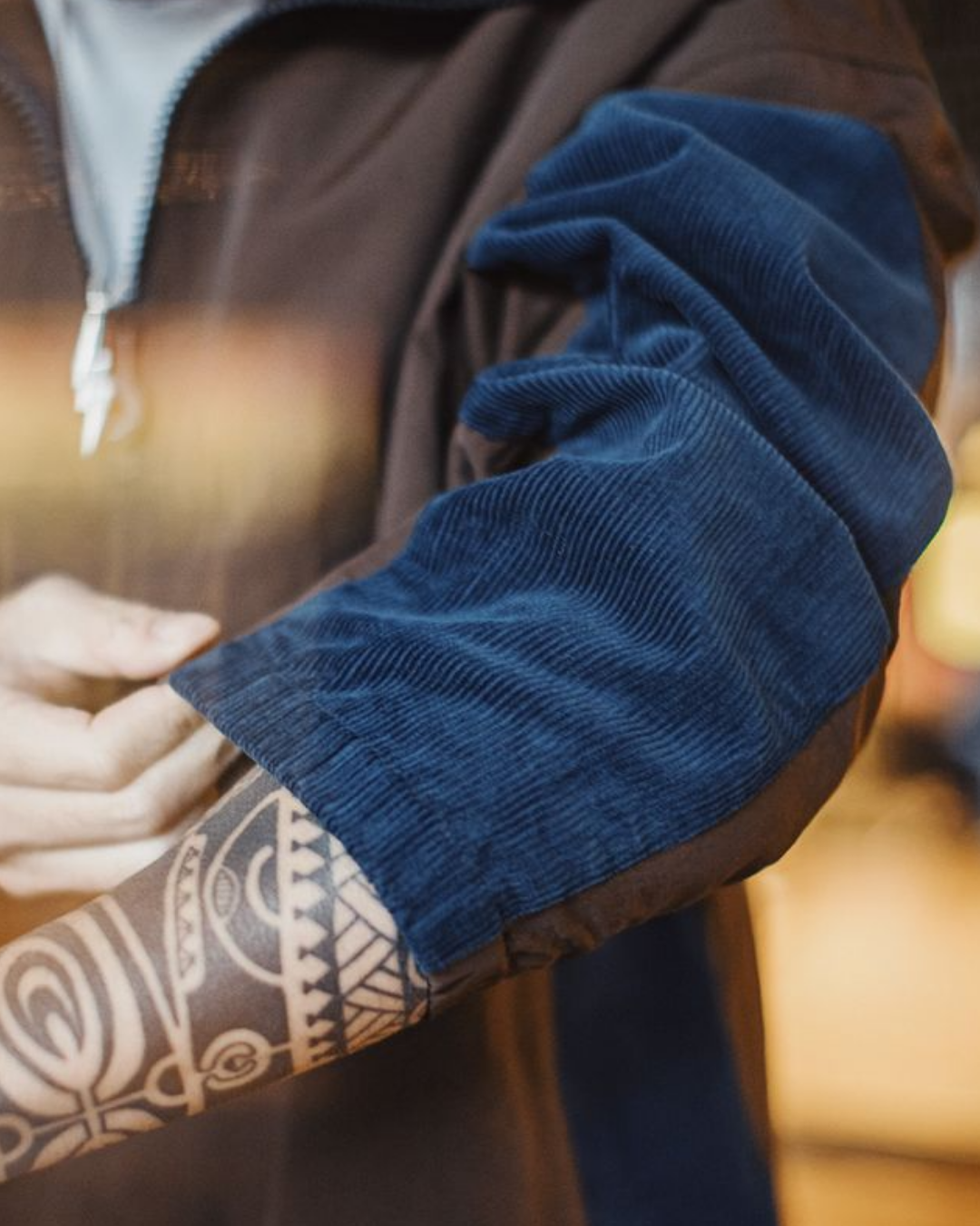 アマリロ コーデュロイ切替ハーフジップスタンドジャケット 2276