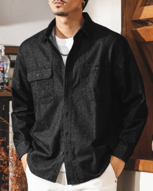 エミグラント ダブルポケットデニムワークシャツ 2173