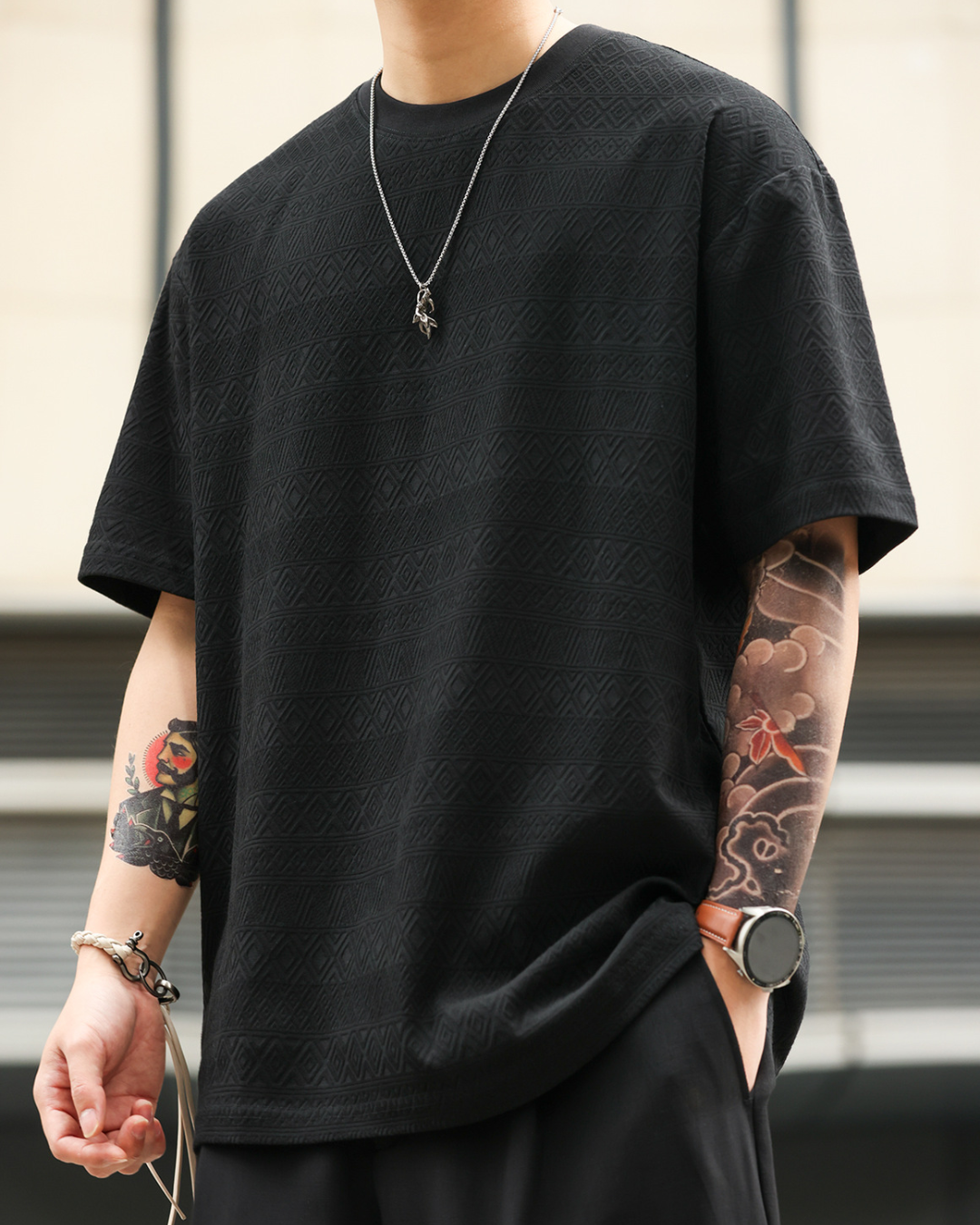 ハーヴィー エスニックジャガードTシャツ 1717