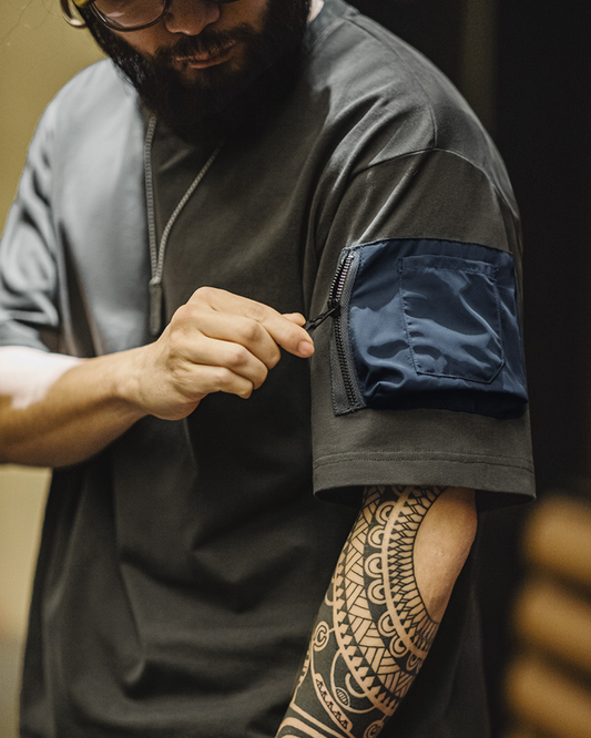 アイヴィンズ ショルダーポケット付きワークシャツ1468