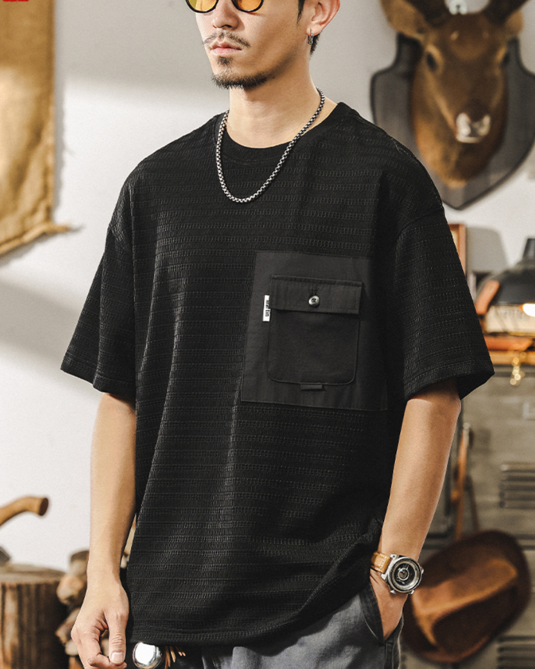 デラノ ジャガード織Tシャツ 1514