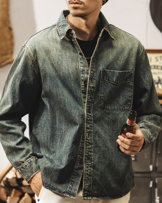 エスター ウォッシュドデニムシャツ 2112