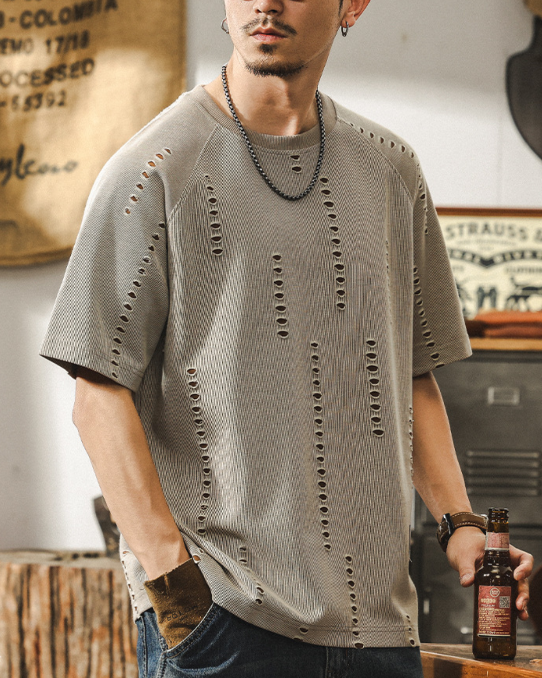 ロスルナス グランジルックデザインTシャツ 1526