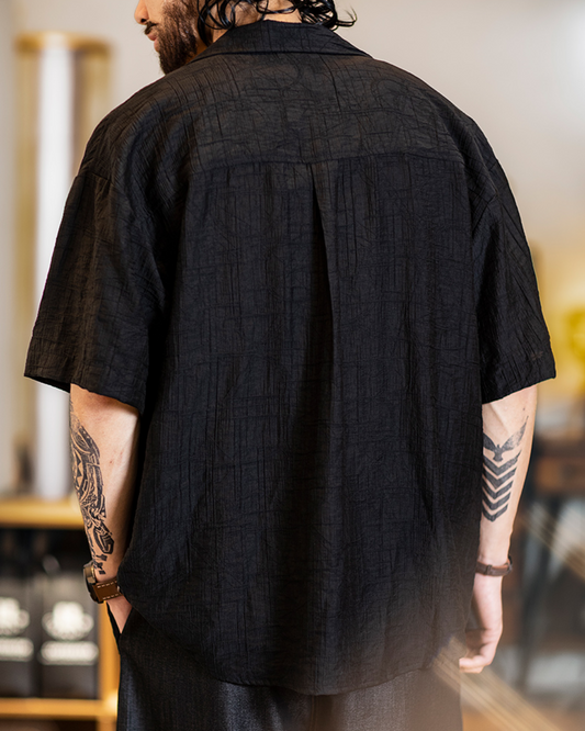 サライナ ジャガードキューバカラーシャツ 1779