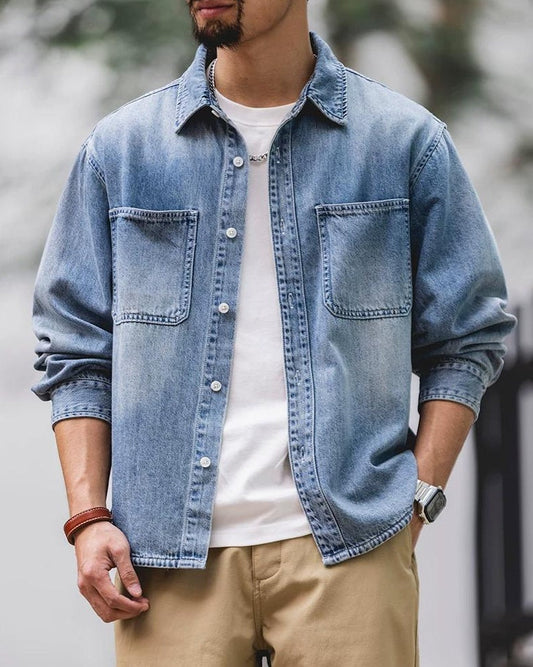 ミッチェル ルーズフィットダブルポケットデニムシャツ 2481