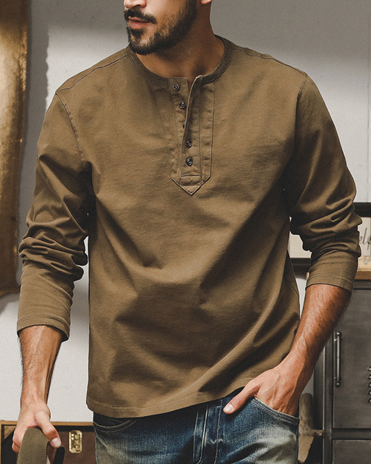 コルシカ ヘンリーネックロングカットソー 2168