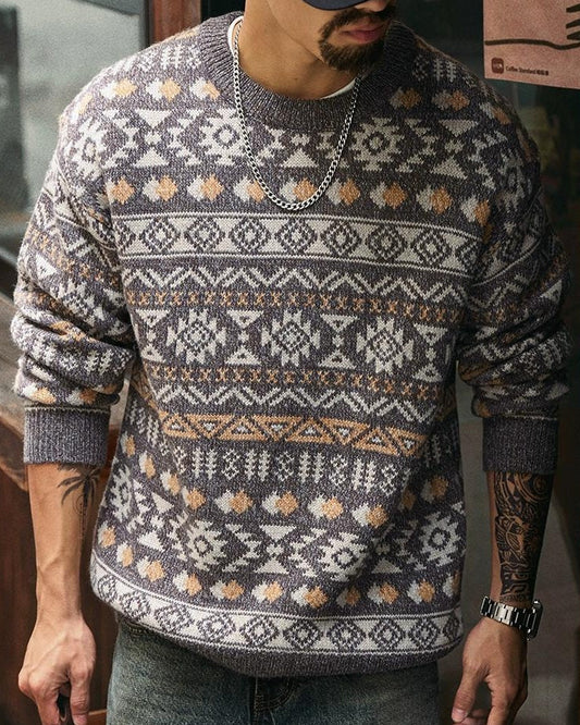 カムデン クルーネックジャカードニットセーター 2295