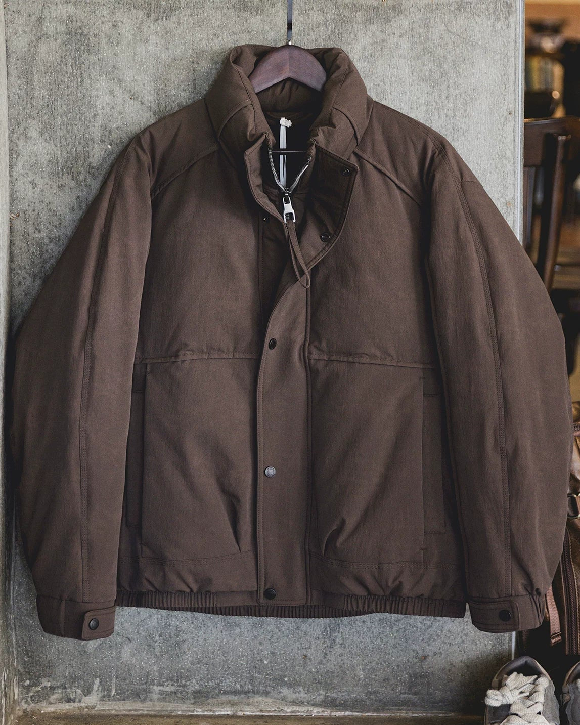 ジョンソンシティ 切替ハイネックワイドブルゾン 2418