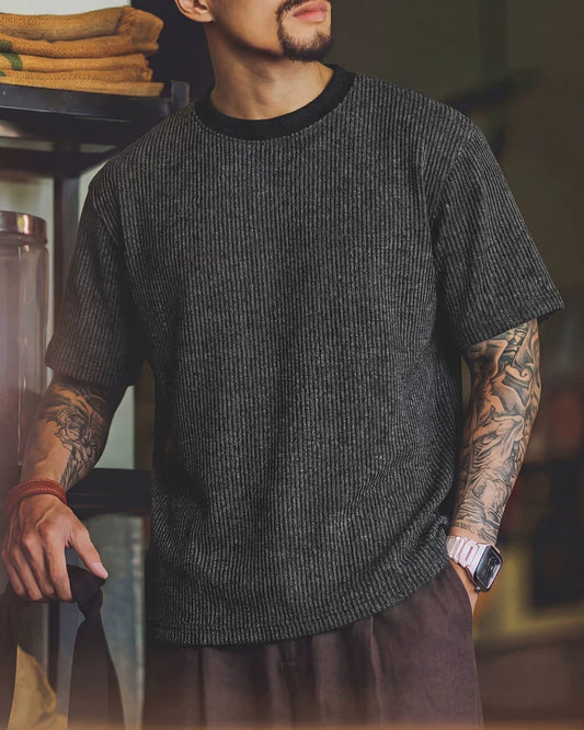 コニアート コントラストネックテクスチャートップス 2585