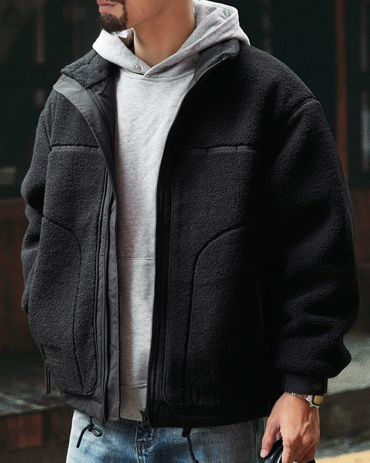 イサカ スタンドカラーボリュームフリースジャケット 2299